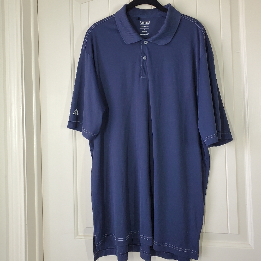 Addidas Climalite mens golf polo shirt blue size XL